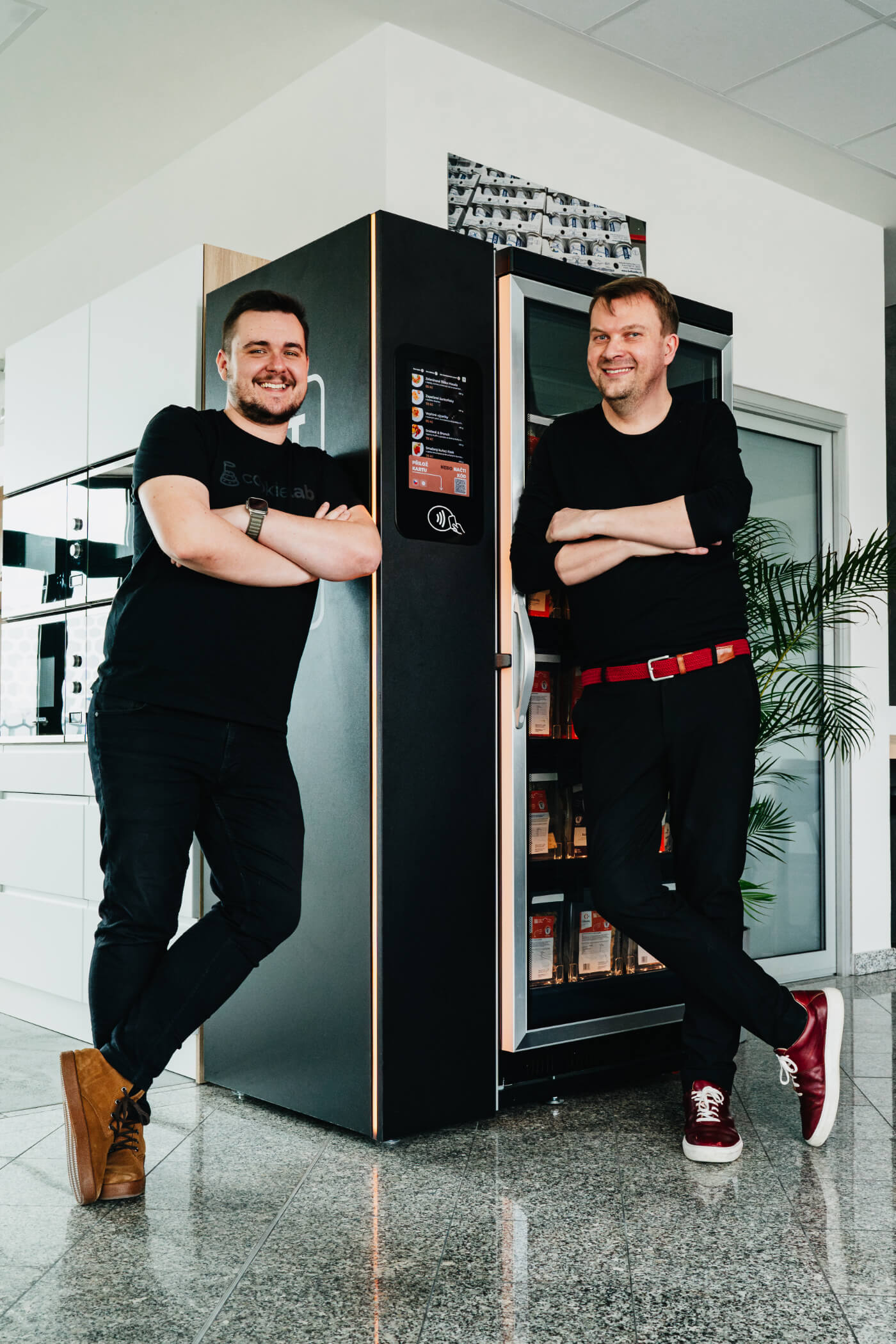 Radek Míka with Innovation Lab smart fridge